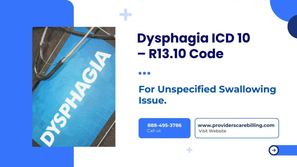 Dysphagia ICD 10 – R13.10 Code