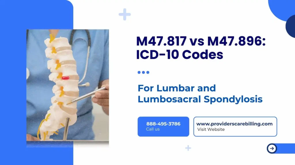 M47.817 vs M47.896 ICD-10 Codes for Lumbar and Lumbosacral Spondylosis